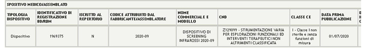termoscanner certificato ministero salute termoscanner certificato ministero salute